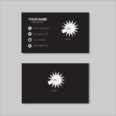 Black and creative business card design