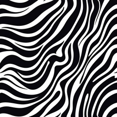 Abstract zebra print pattern with flowing stripes