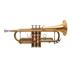 Trumpet isolated on transparent background.