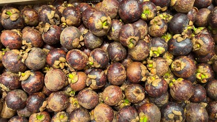 close up of mangosteen