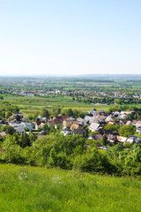  The panorama of landscape in Schwabische Alb, in the region of Goeppingen, Baden Wuerttemberg,...