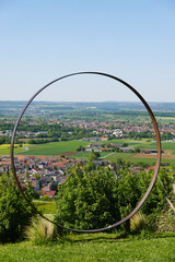  The panorama of landscape in Schwabische Alb, in the region of Goeppingen, Baden Wuerttemberg,...