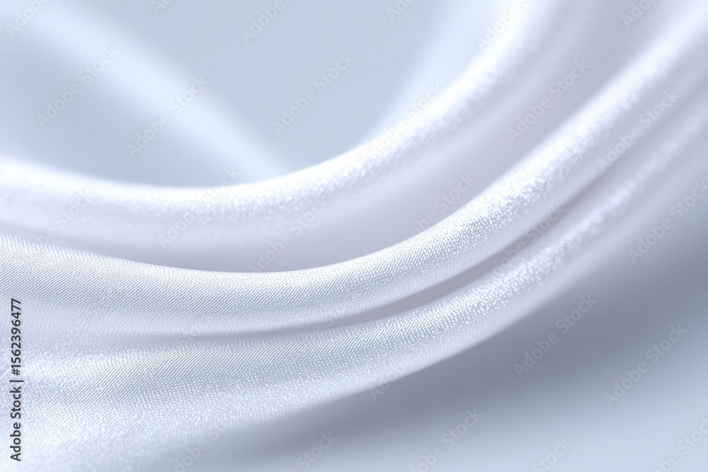 Poster close-up of white organic fabric softly draped creating subtle waves and textures with ample copy sp