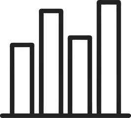 Data Analysis Bar Chart Outline Icon Set