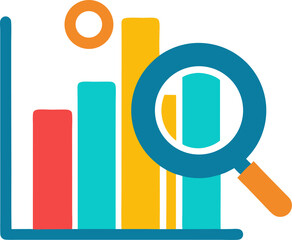 Colorful Data Analysis Bar Chart Vector Icons