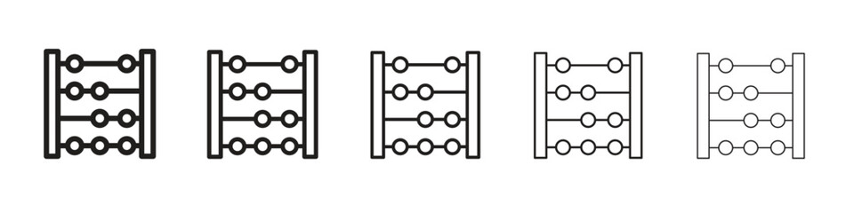 Abacus icon isolated silhouette on white background. Vector illustration.