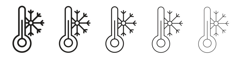 Cold icon isolated silhouette on white background. Vector illustration.