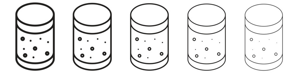 Cork wine icon isolated silhouette on white background. Vector illustration.