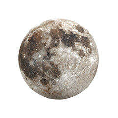 Large, round, grey moon with a white spot on it