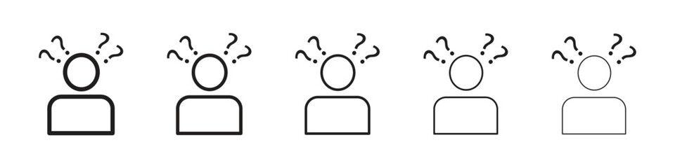 Curious human icon isolated silhouette on white background. Vector illustration.