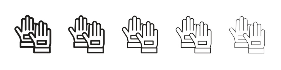 Fitness Gloves icon isolated silhouette on white background. Vector illustration.