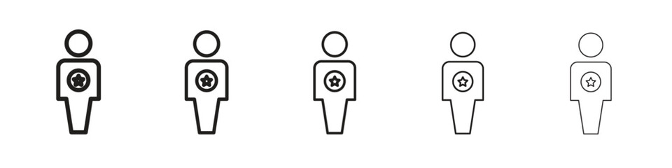 Good human icon isolated silhouette on white background. Vector illustration.