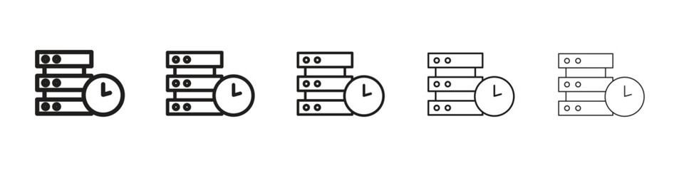Real time data icon isolated silhouette on white background. Vector illustration.