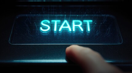 Finger on Start Interface Button