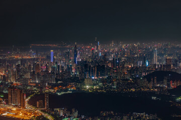 Obraz premium Singapore's Cityscapes from the Clouds at night