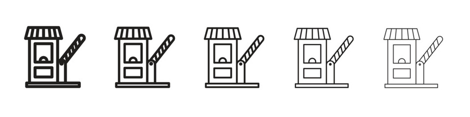 Toll road icon isolated silhouette on white background. Vector illustration.