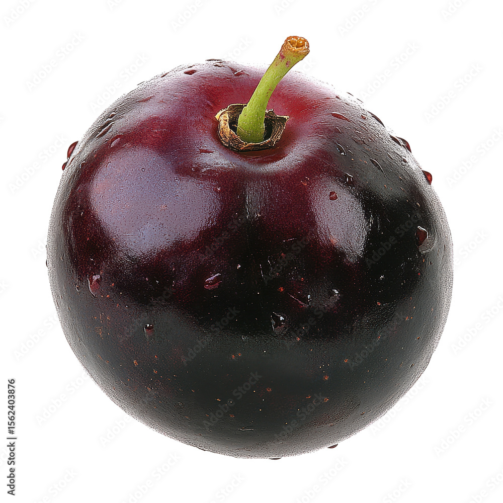 Poster burmese grape with rich color and texture isolated on white background for natural food representati