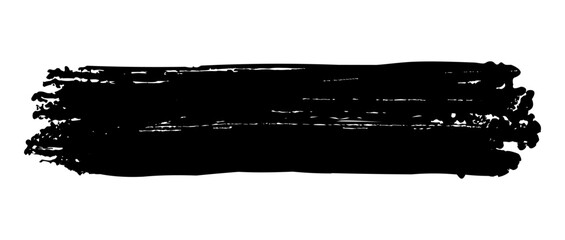 Fototapeta premium Black brush stroke isolated on white background