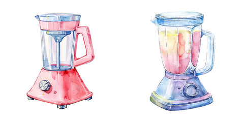 cute blender watercolor vector illustration