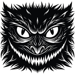 scary eyes in dark halloween background.eps