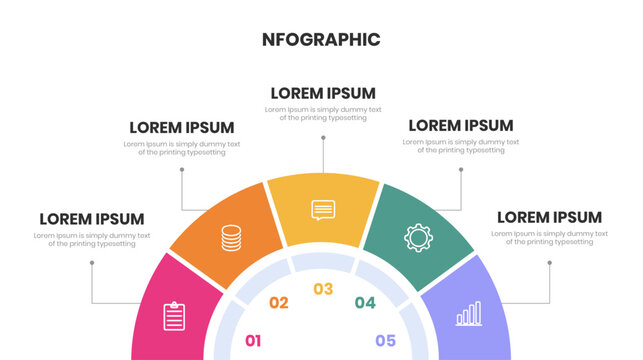 5 Options Strategy Infographic Template, Business Planning, Marketing Tactics, Decision Making Diagram