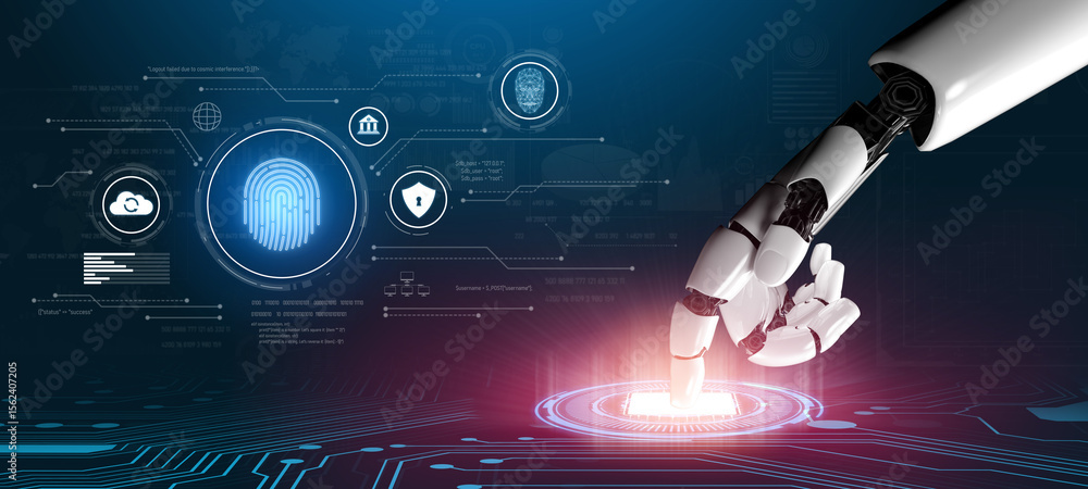 Poster ai enhances biometric identity authentication with fingerprint and facial recognition to ensure secu