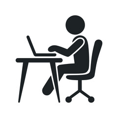 Person Working on Laptop at a Desk