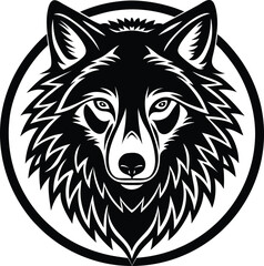 wolf head vector illustration