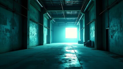 Hacked reality in abandoned warehouse interface