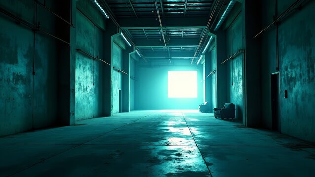 Hacked reality in abandoned warehouse interface