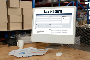 Online tax return form for submitting individual income tax return form snugly on the internet...