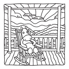 Cozy Cow Moments – Cute and Easy Coloring Page for Adults and Teens | Farm Animal Line Art for Relaxation, cow coloring page, cute, farm animal, easy, adult coloring, line art | Print