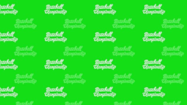Baseball Championship Animation Green Background