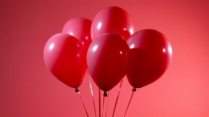 Pink Balloons and Card Mockup for Celebration