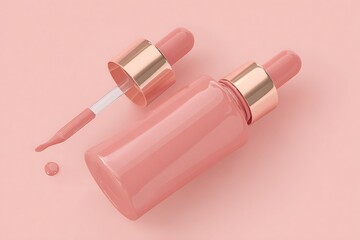 Pink dropper bottle