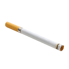Cigarette is lit and has a white tip
