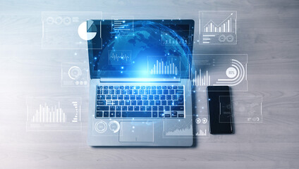 Real-time global data analytics dashboard visualizing insights from interconnected systems for decision-making, business analytics, and digital transformation Vouch