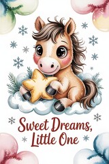 new year card with a horse