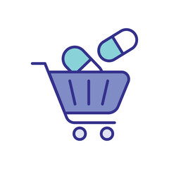 Drug Basket icon vector