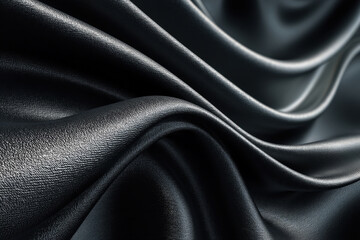 Obraz premium Seamless abstract black texture with smooth oil-like surface and shallow waves