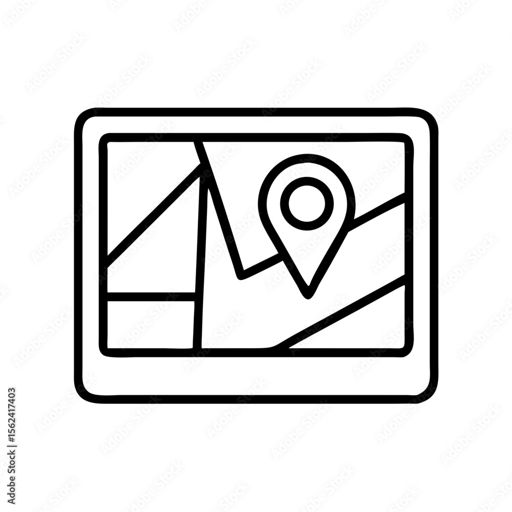 Poster find location gps navigation map application with pointer vector icon design for mobile app ui 95