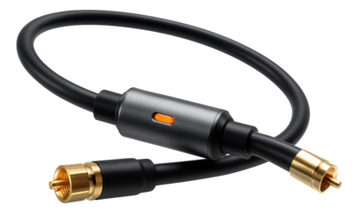 Coaxial cable with integrated surge protection for safeguarding devices in areas prone to electrical storms.