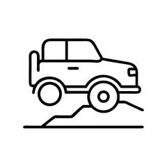 Off road vehicle suv car adventure travel auto automotive automobile transportation 4x4 icon vector