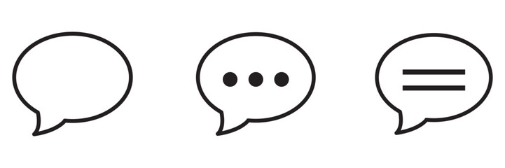  Chat and  Communication Icon Set: Message Bubble Vector Designs EPS 10