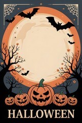 halloween background with pumpkin