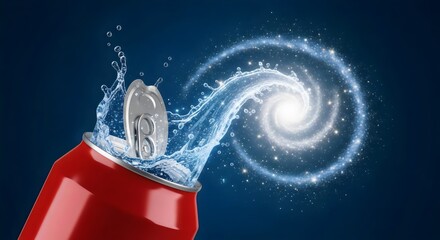 Cosmic Creation - A Nebula Erupting from a Beverage Can