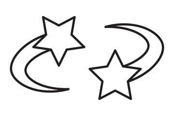 Falling Star Icon Vector. falling star icon on transparent background. Stars symbol. Vector illustration