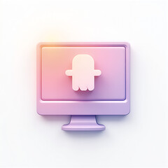Stylized computer icon