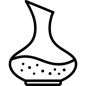 wine decanter outline style clip art preview