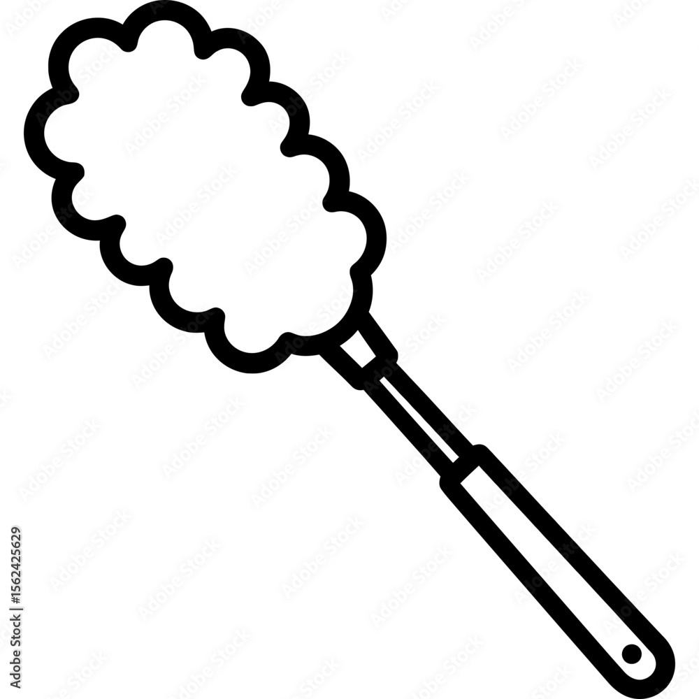 Poster duster with extension outline icon vector